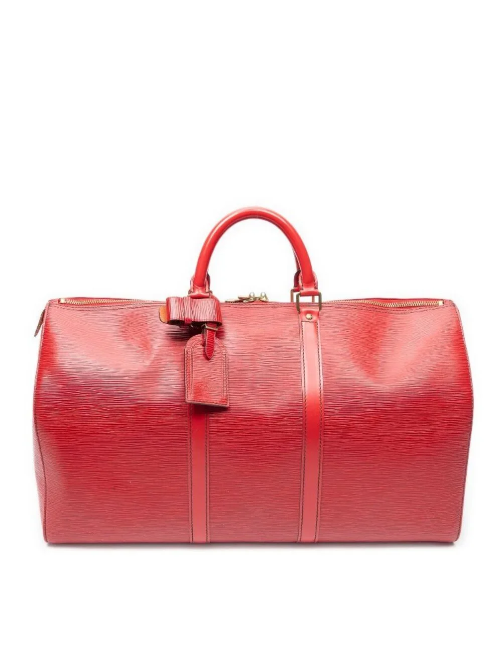 Louis Vuitton Keepall Black Stitch Red